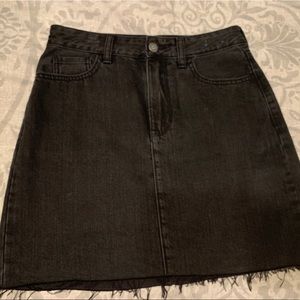 Black Denim Skirt